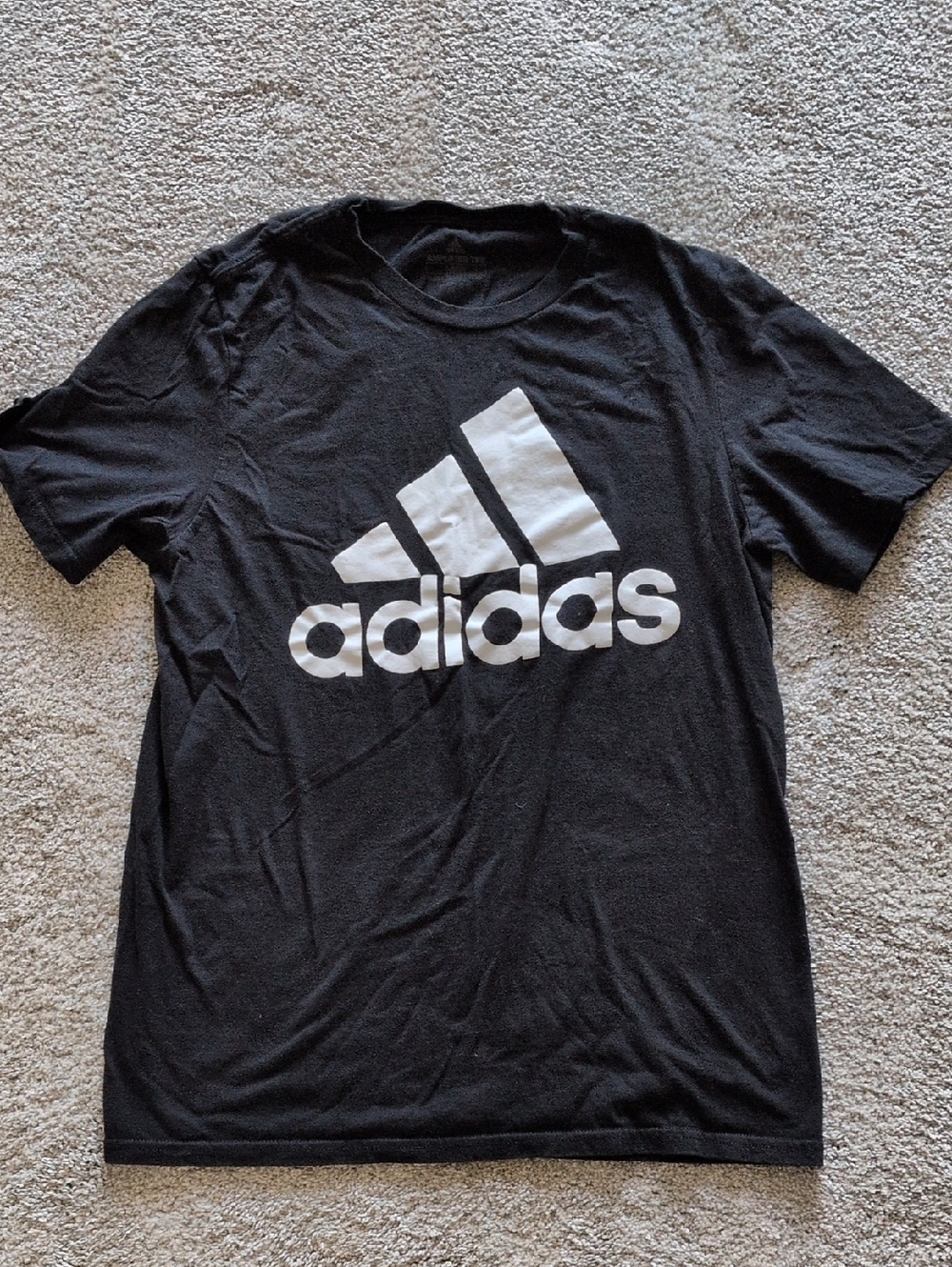 Adidas Men's Short Sleeve Black Amplifier Logo T Shirt Size Medium